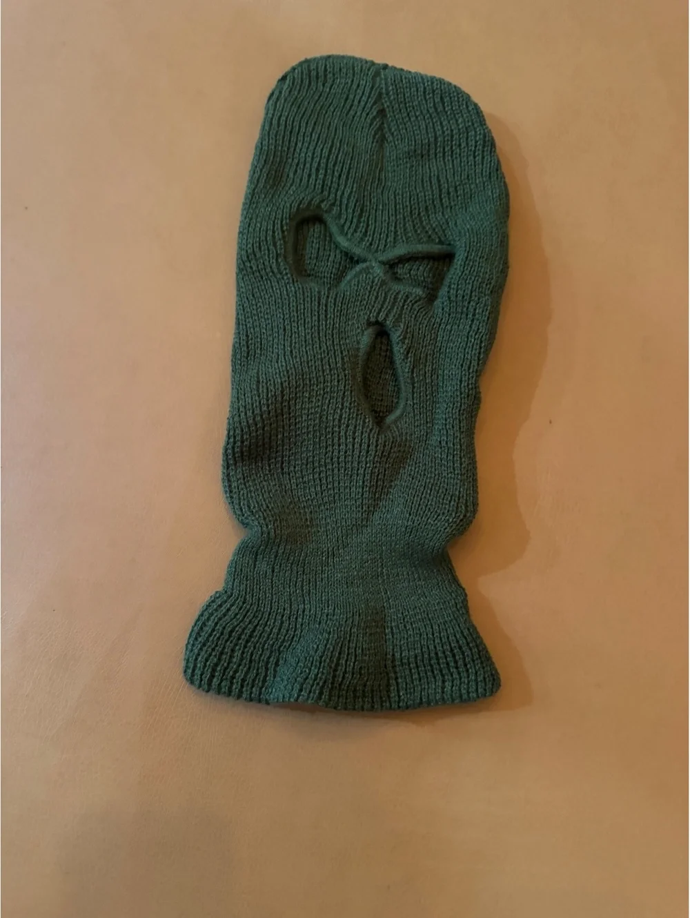 Dark Green Knit Balaclava Mask Winter Ski Face Cover